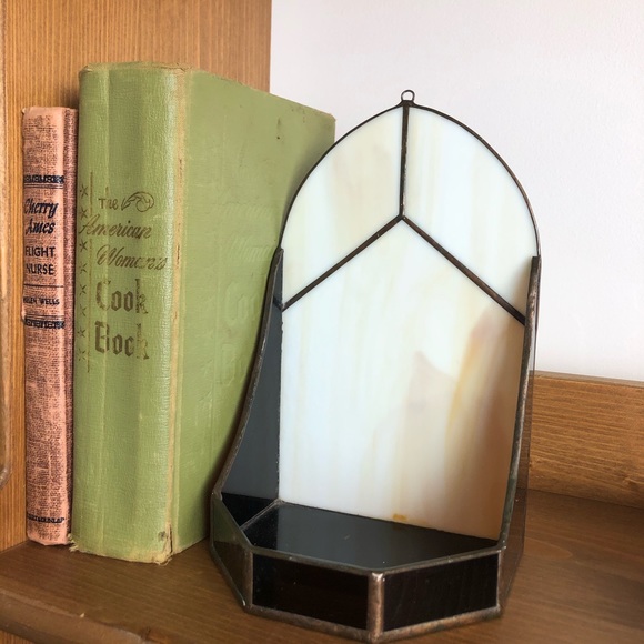 Vintage Other - Stained Glass Shelf Arched Cathedral Shape